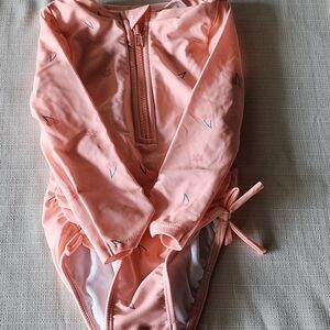 Cat & Jack Pink Long Sleeve Swimsuit